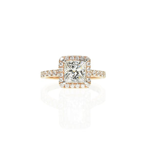 Princess Cut Diamond with Halo