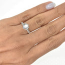 6 Claw Engagement Ring with Pave Diamonds