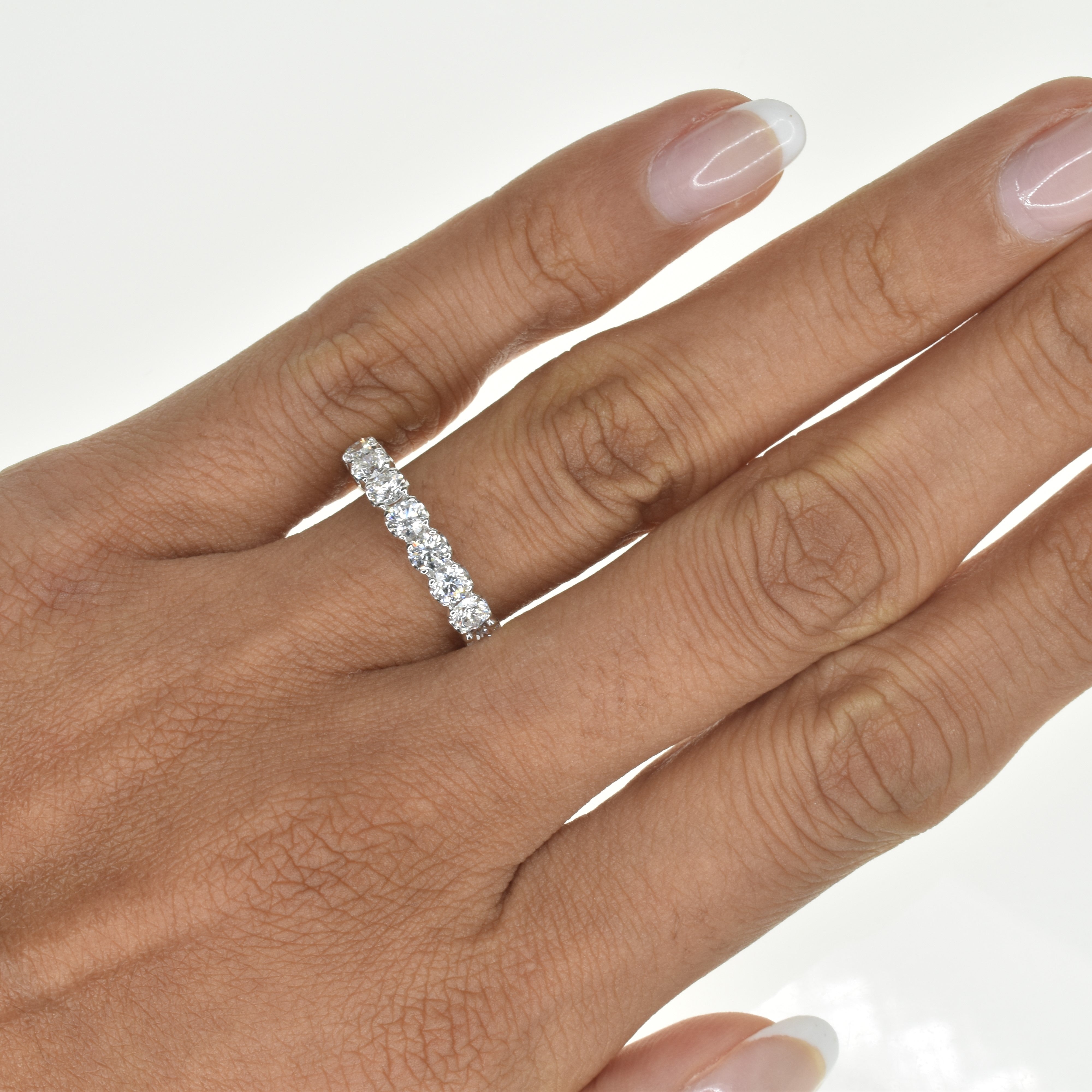 Embrace Set Eternity Band with 3mm Round Diamonds