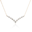 Chevron Shaped Diamond Necklace