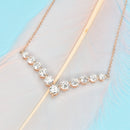 Chevron Shaped Diamond Necklace