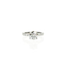 Engagement Ring with Graduated Shoulder Diamonds