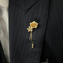 Golden Rose Lapel Pin