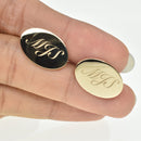 Engraved Men's gold Cufflinks