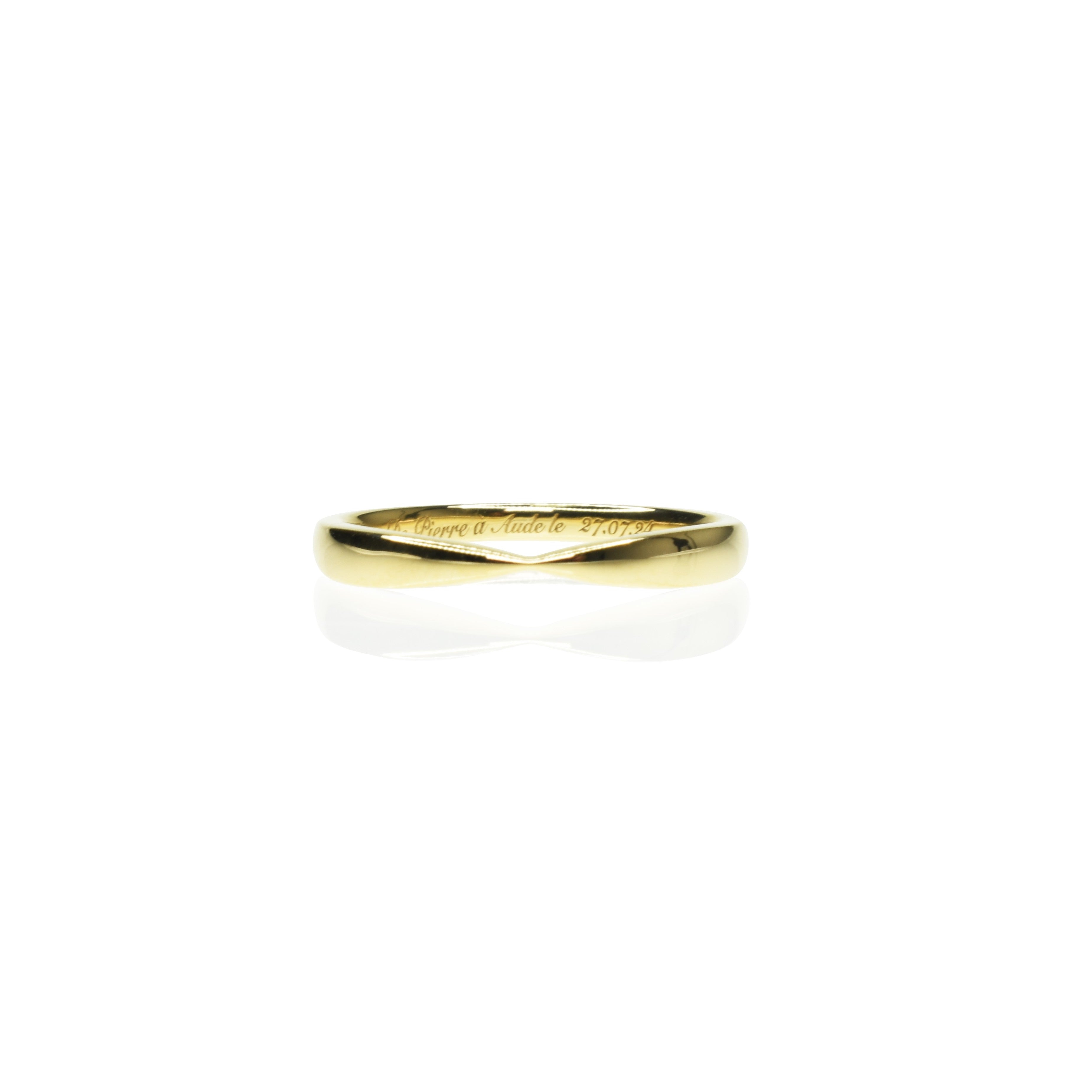 Bow Tie Gold Wedding Band