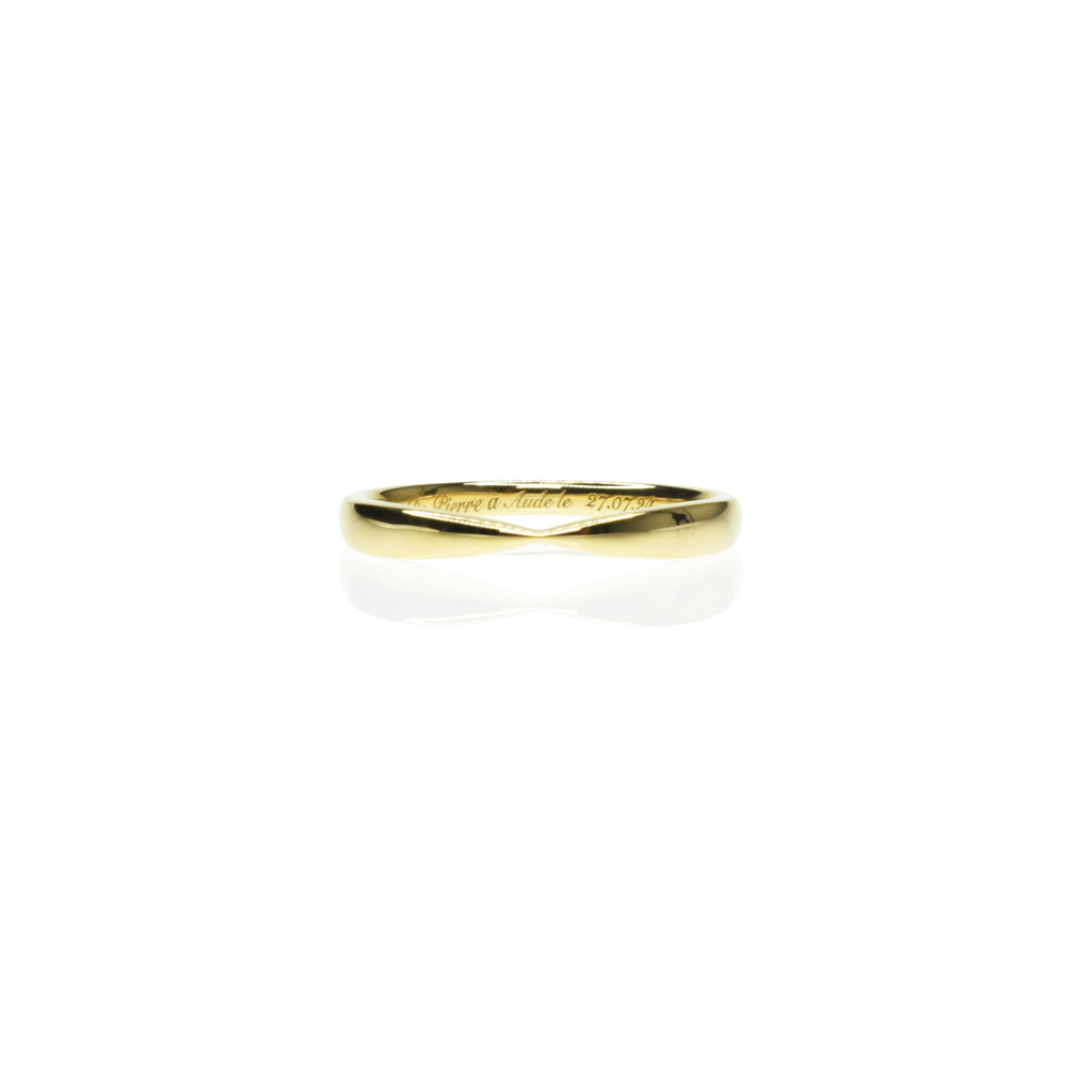 Bow Tie Gold Wedding Band