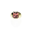 Pink Tourmaline and Yellow Gold Ring