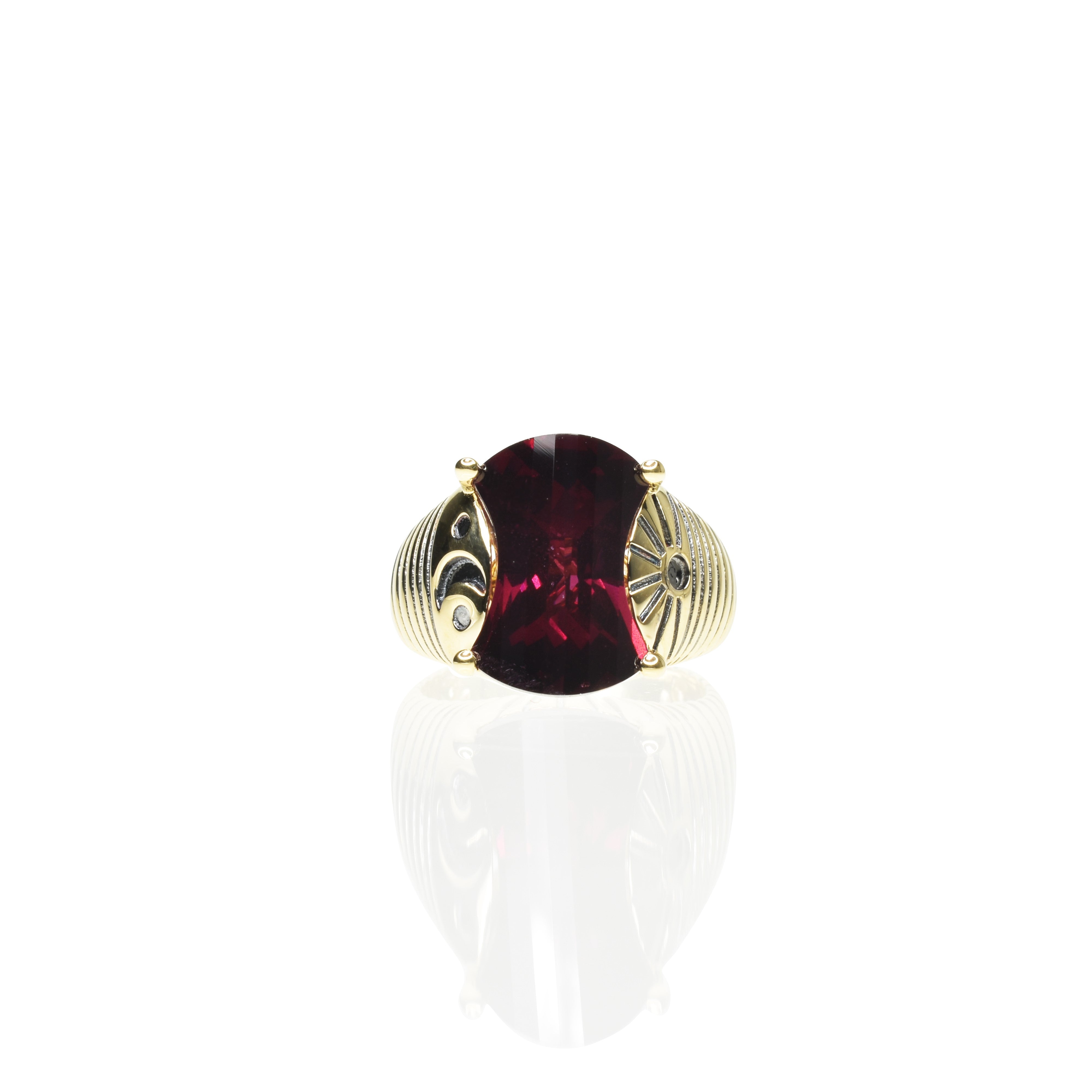 Deep Red Garnet Ring