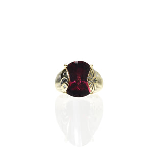 Deep Red Garnet Ring