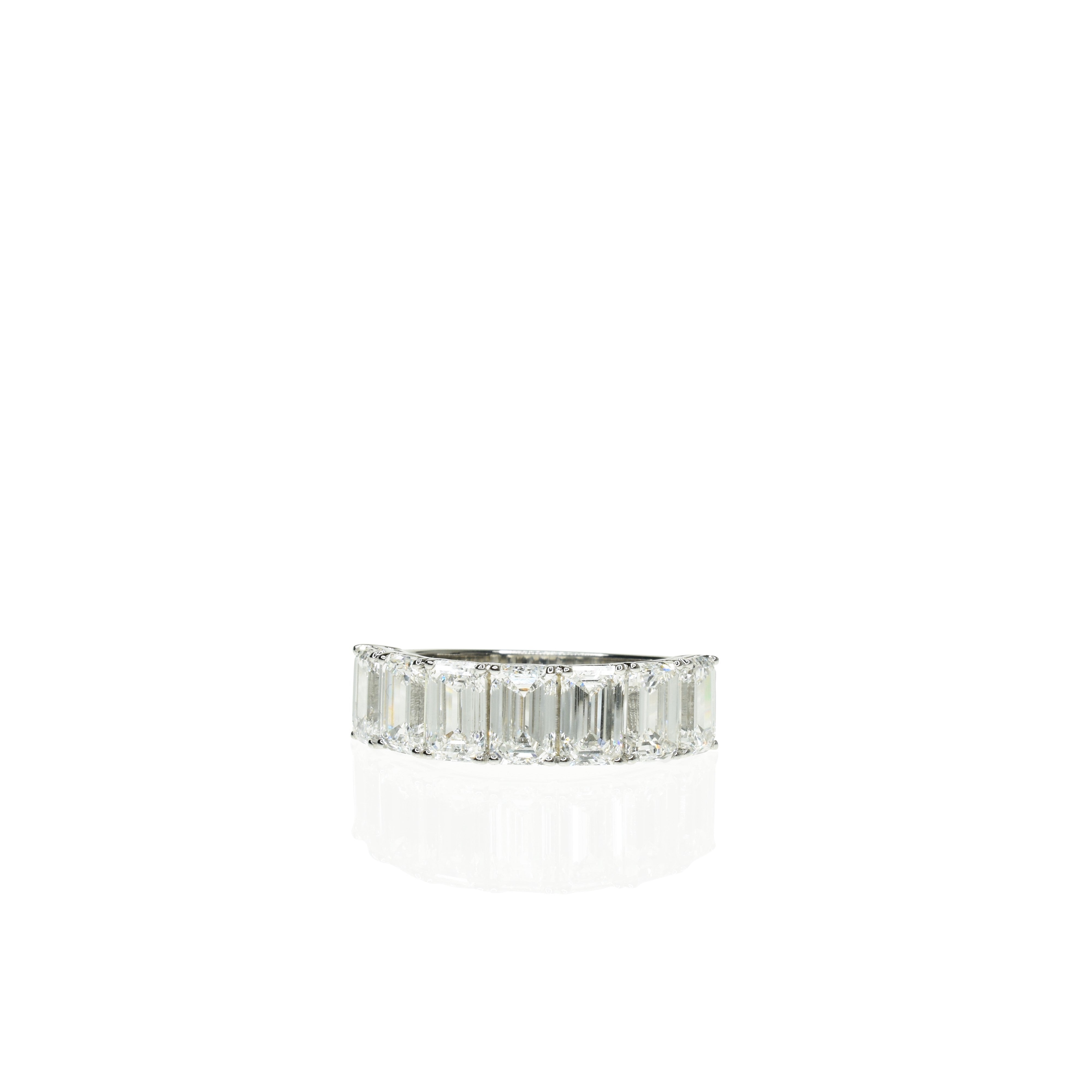 Emerald Cut Half Eternity Band with 0.30ct Lab Grown Diamonds