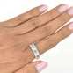3.5ct Lab Grown Emerald Cut Diamond Half Eternity Ring