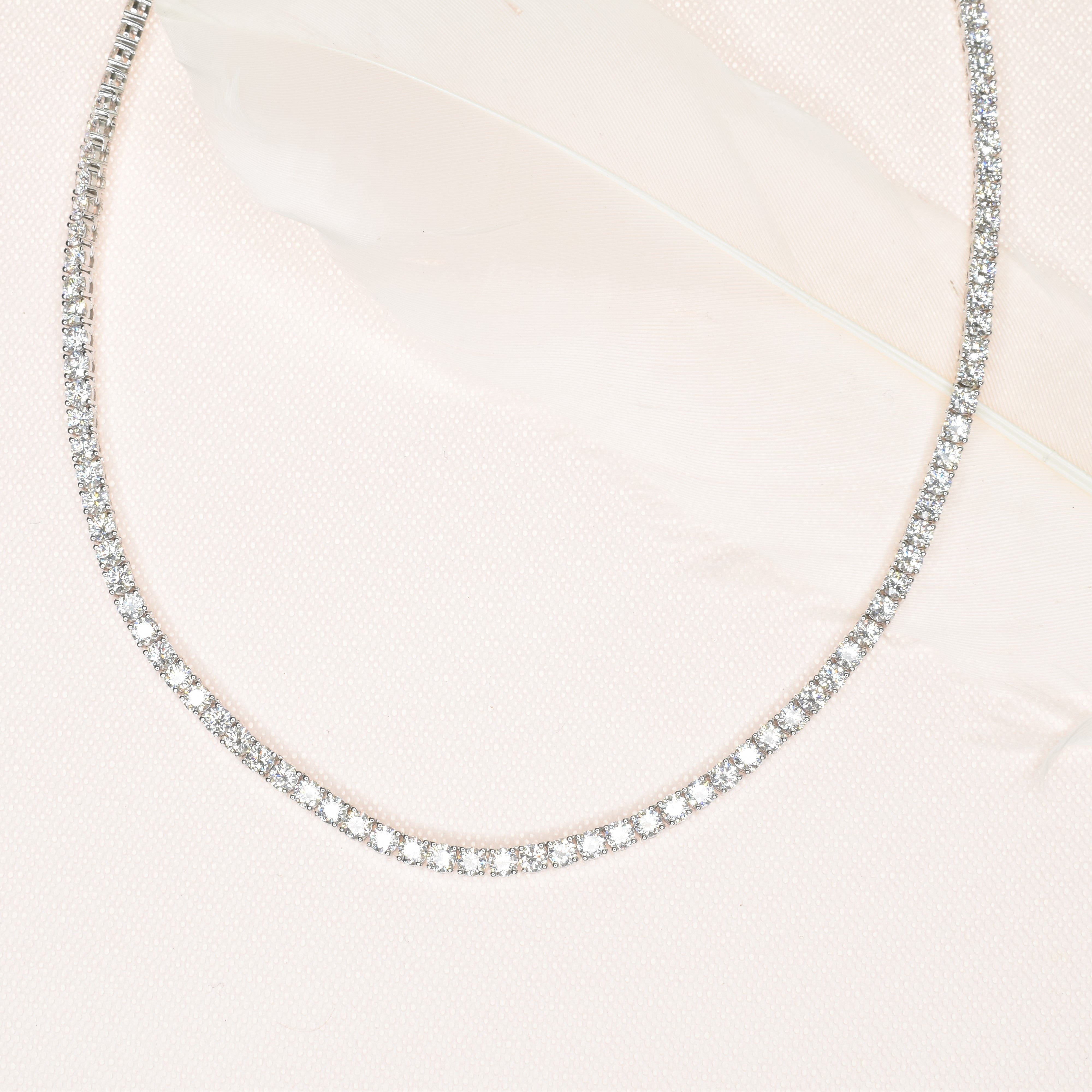 Lab Grown Diamond Classic Tennis Necklace with 2.7mm Round Diamonds
