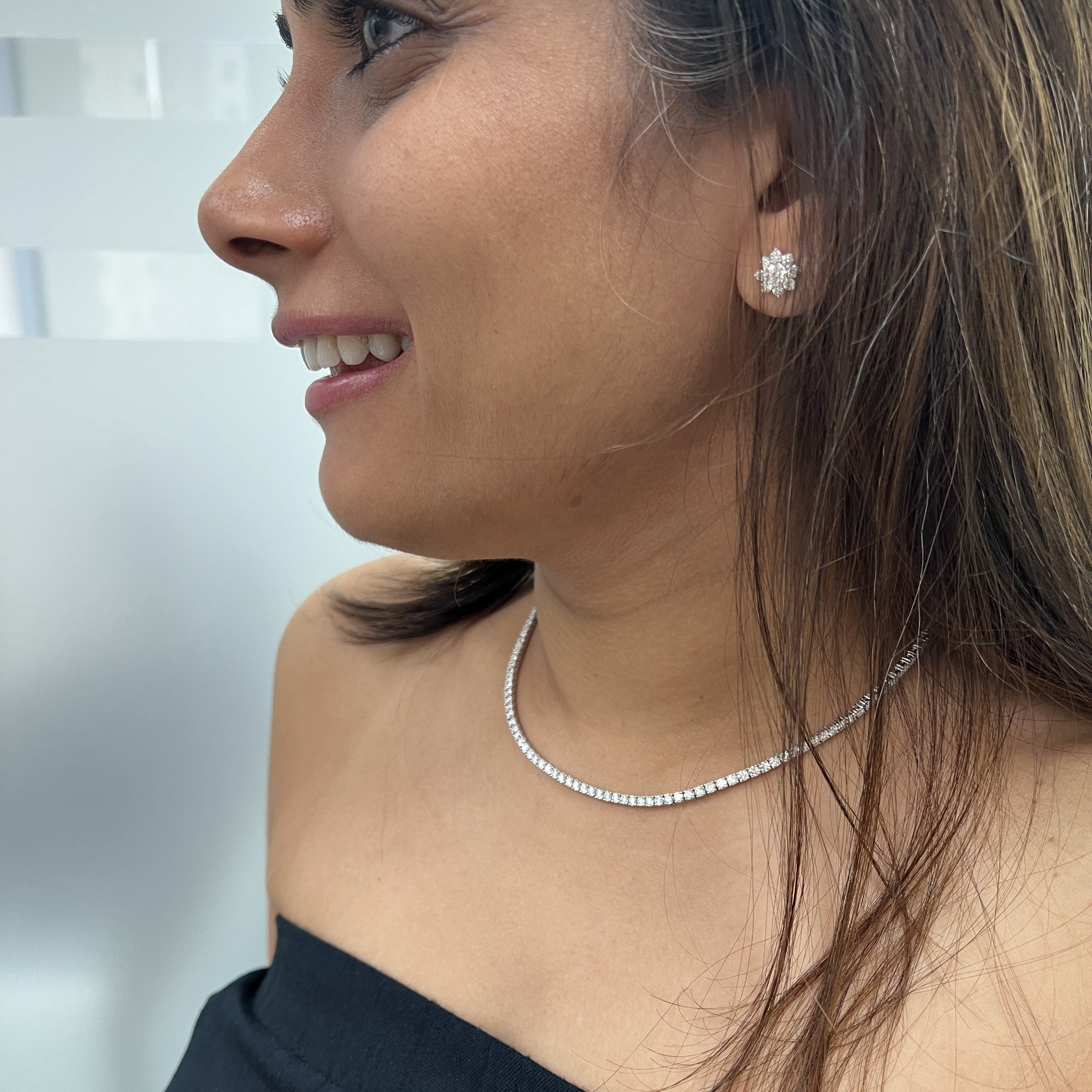 Lab Grown Diamond Classic Tennis Necklace with 2.7mm Round Diamonds