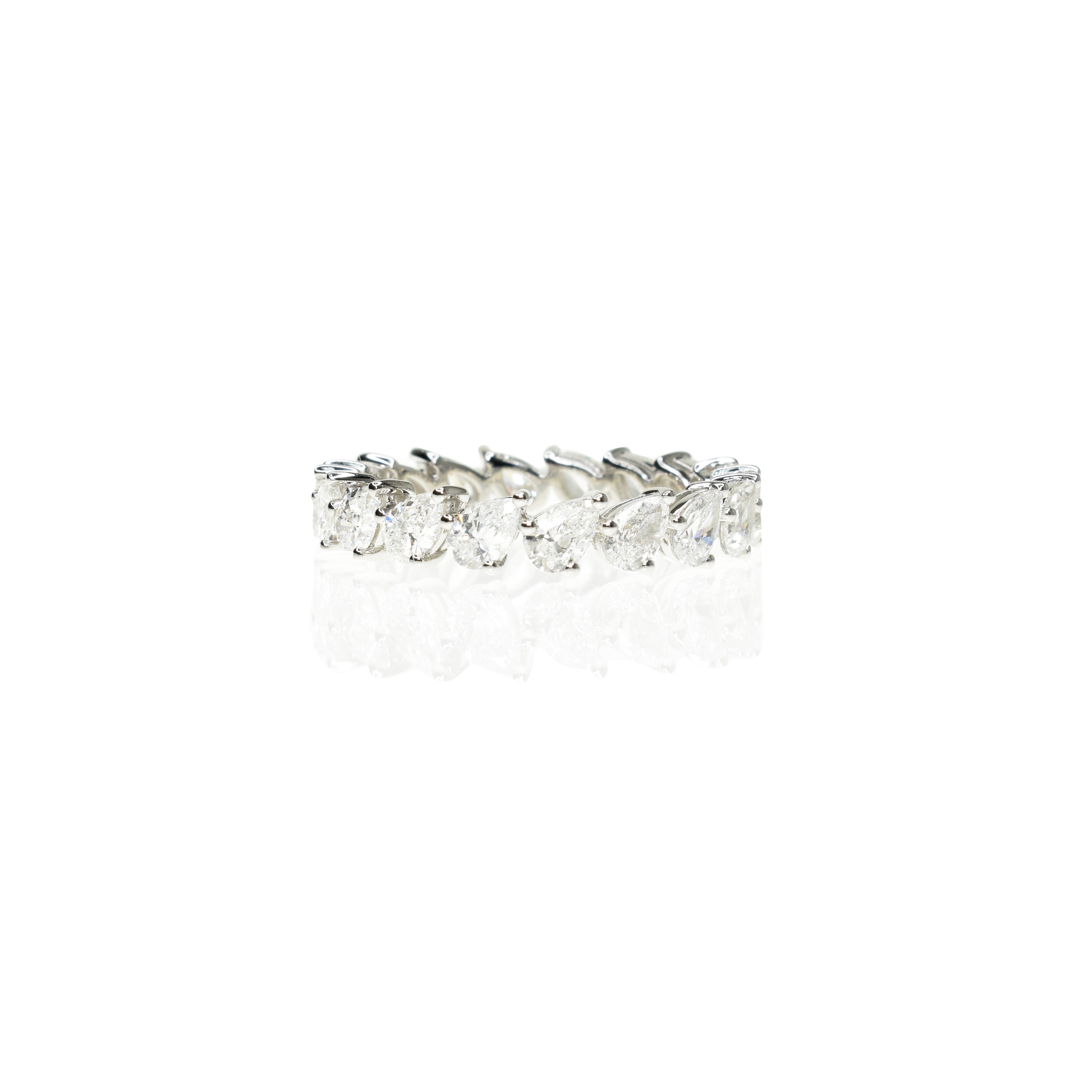 Diagonal Pear Shape Eternity Band