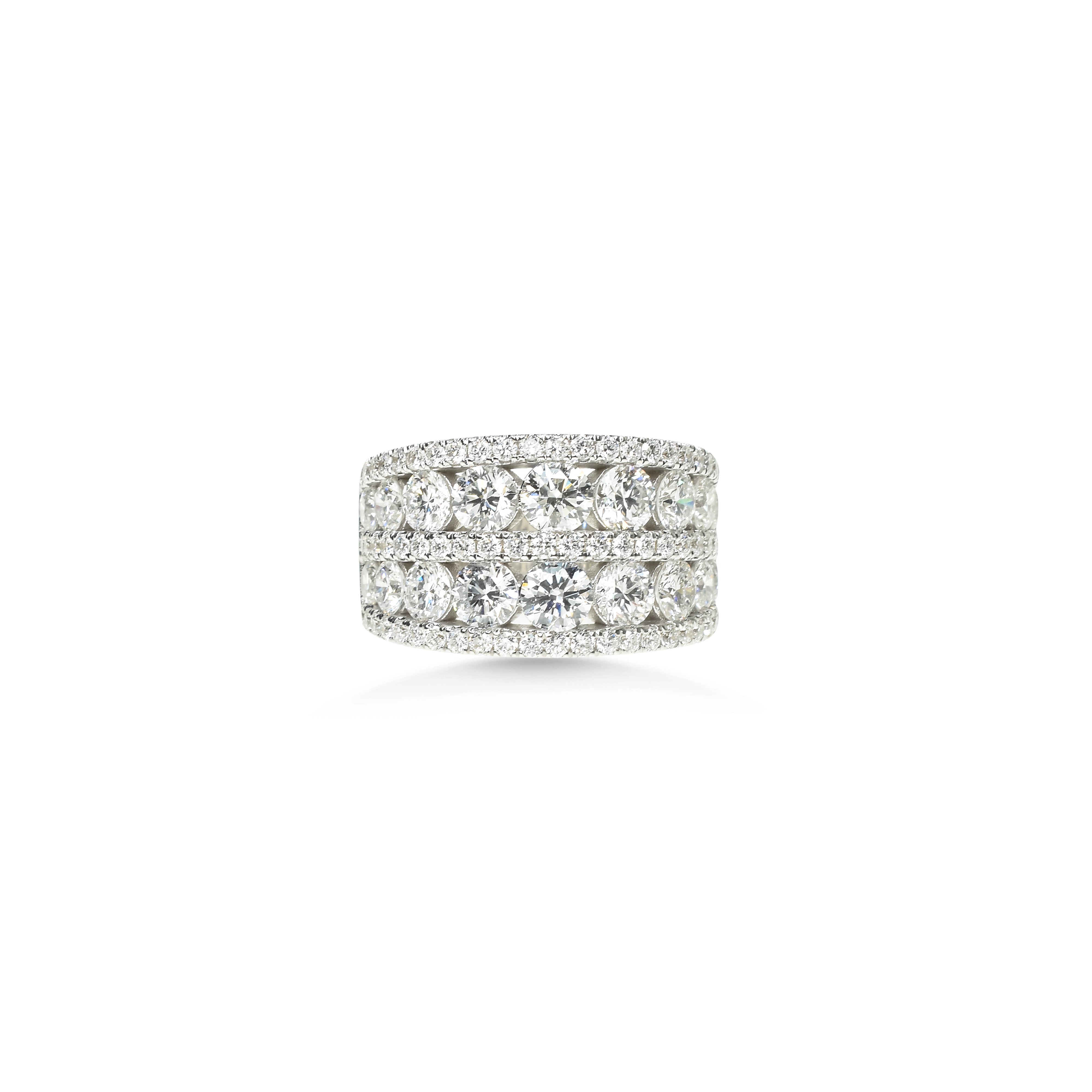 Lab Grown Diamond Ring with Double Lines