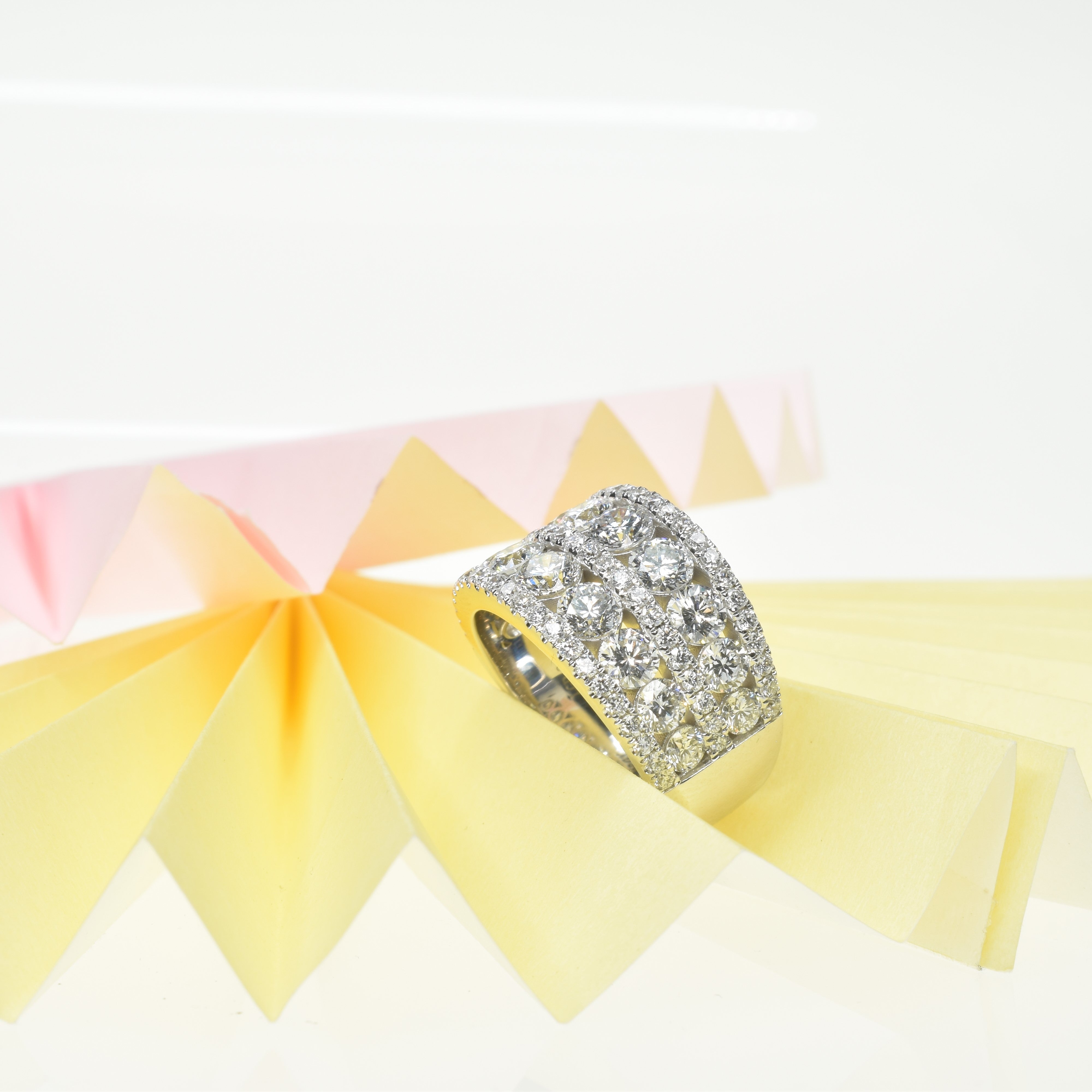 Lab Grown Diamond Ring with Double Lines