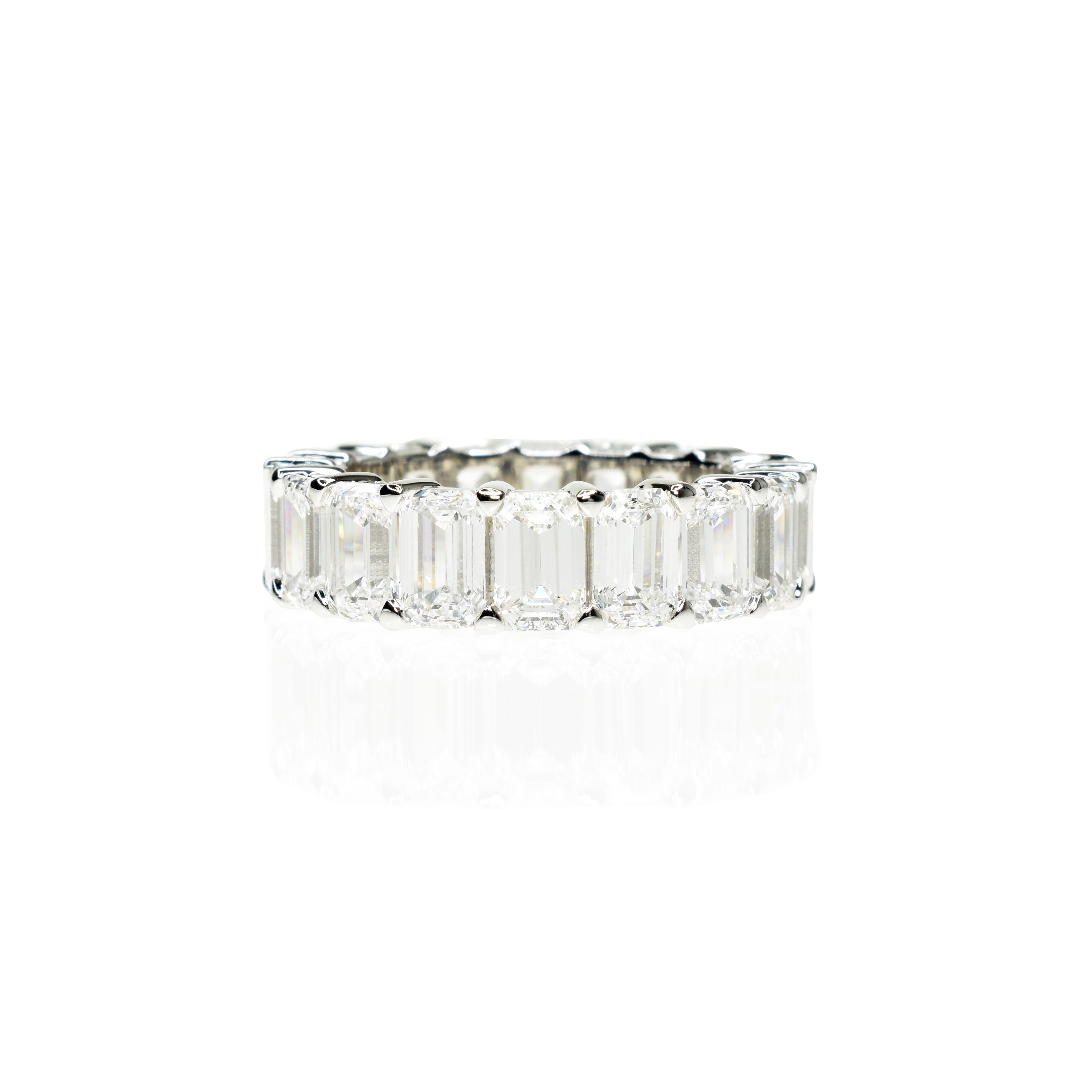Lab Grown Diamond Eternity Ring with 0.50ct Emerald Cut Diamonds