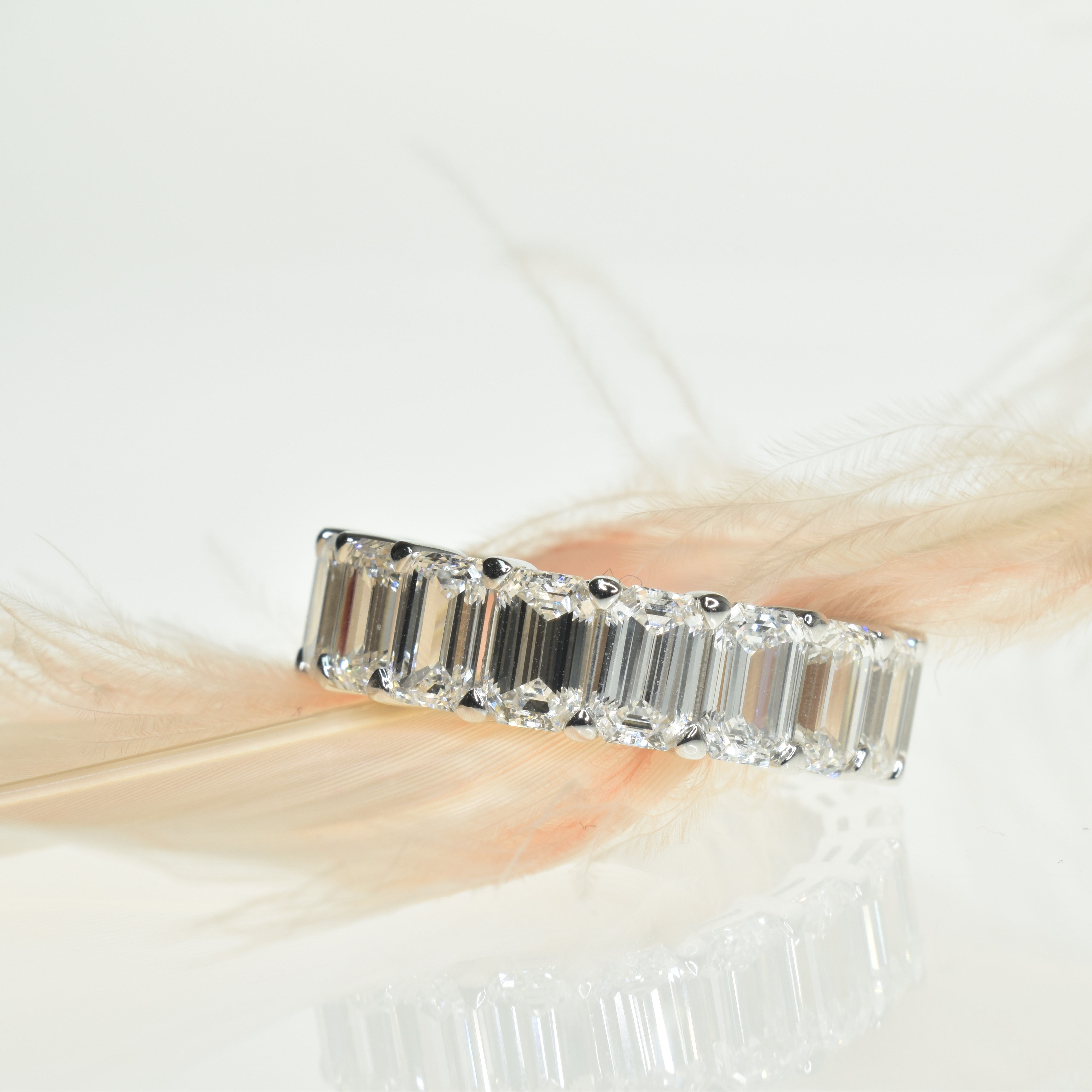 Lab Grown Diamond Eternity Ring with 0.50ct Emerald Cut Diamonds