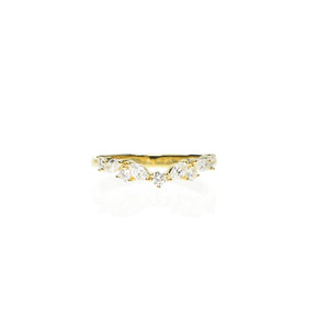 Marquise & Round V Shape Wedding Band