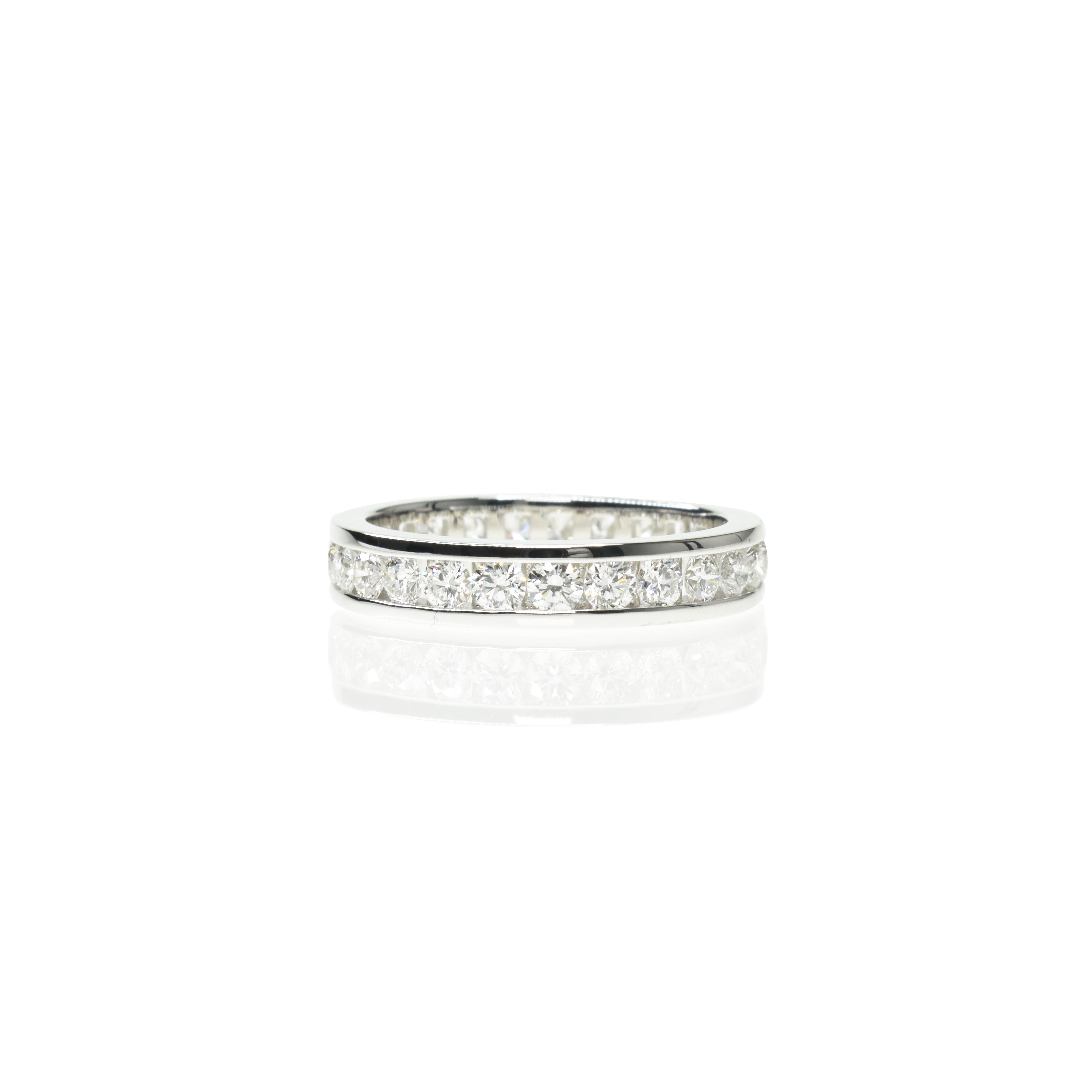 Channel Set Round Diamond Eternity Band