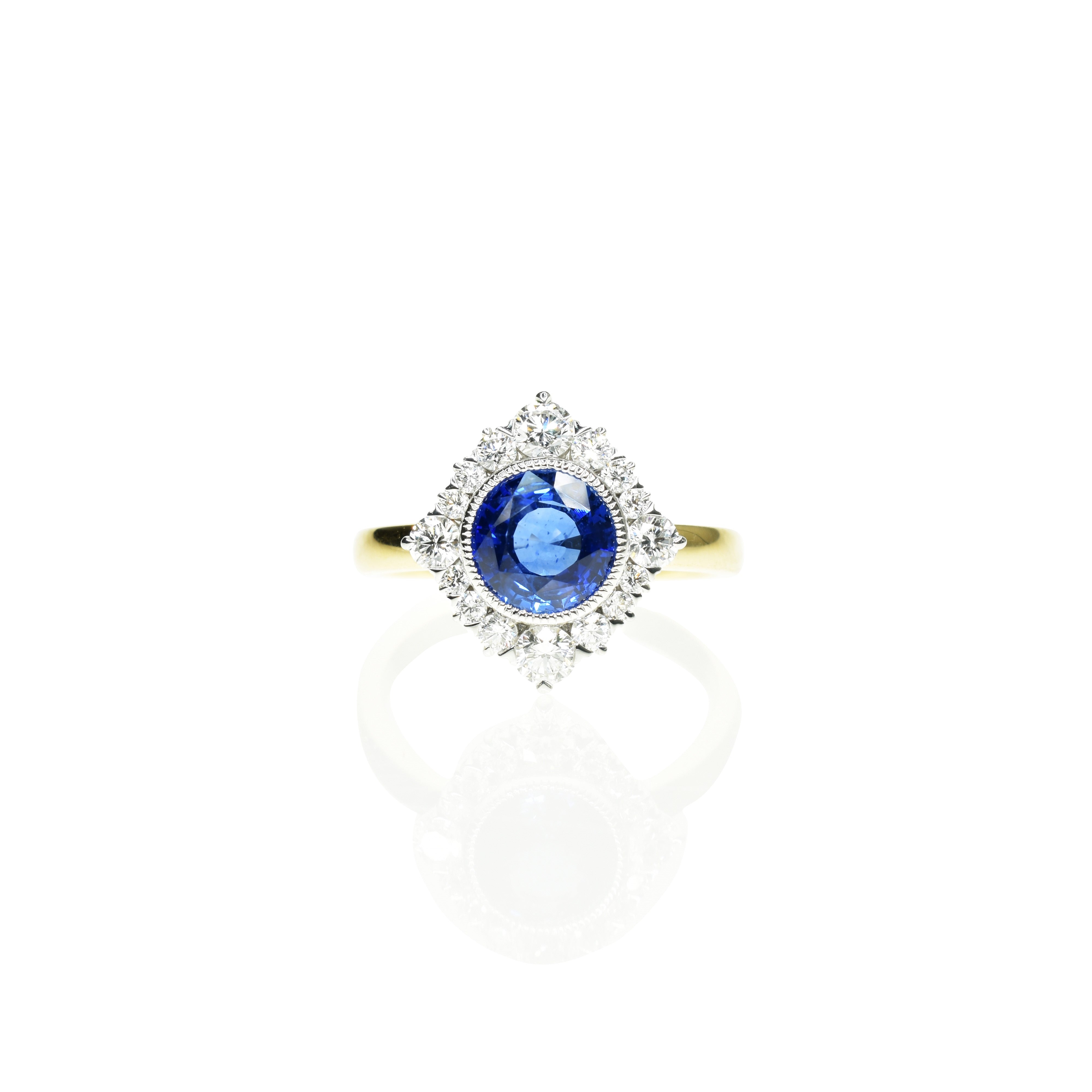 Antique Style Blue Sapphire Ring