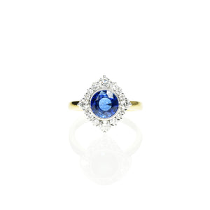 Antique Style Blue Sapphire Ring
