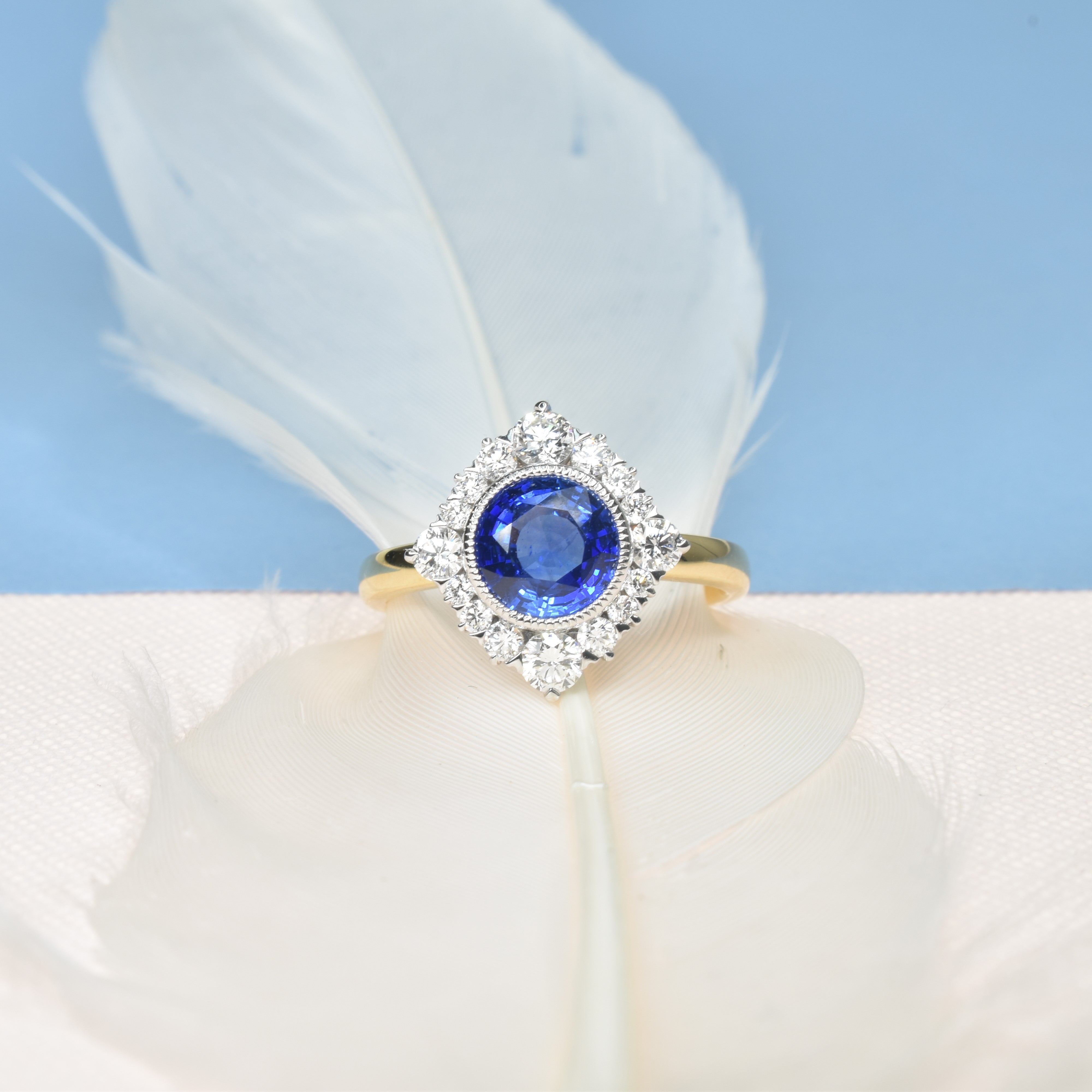 Antique Style Blue Sapphire Ring