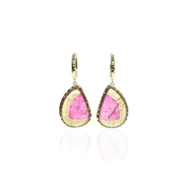 Watermelon Tourmaline Earring