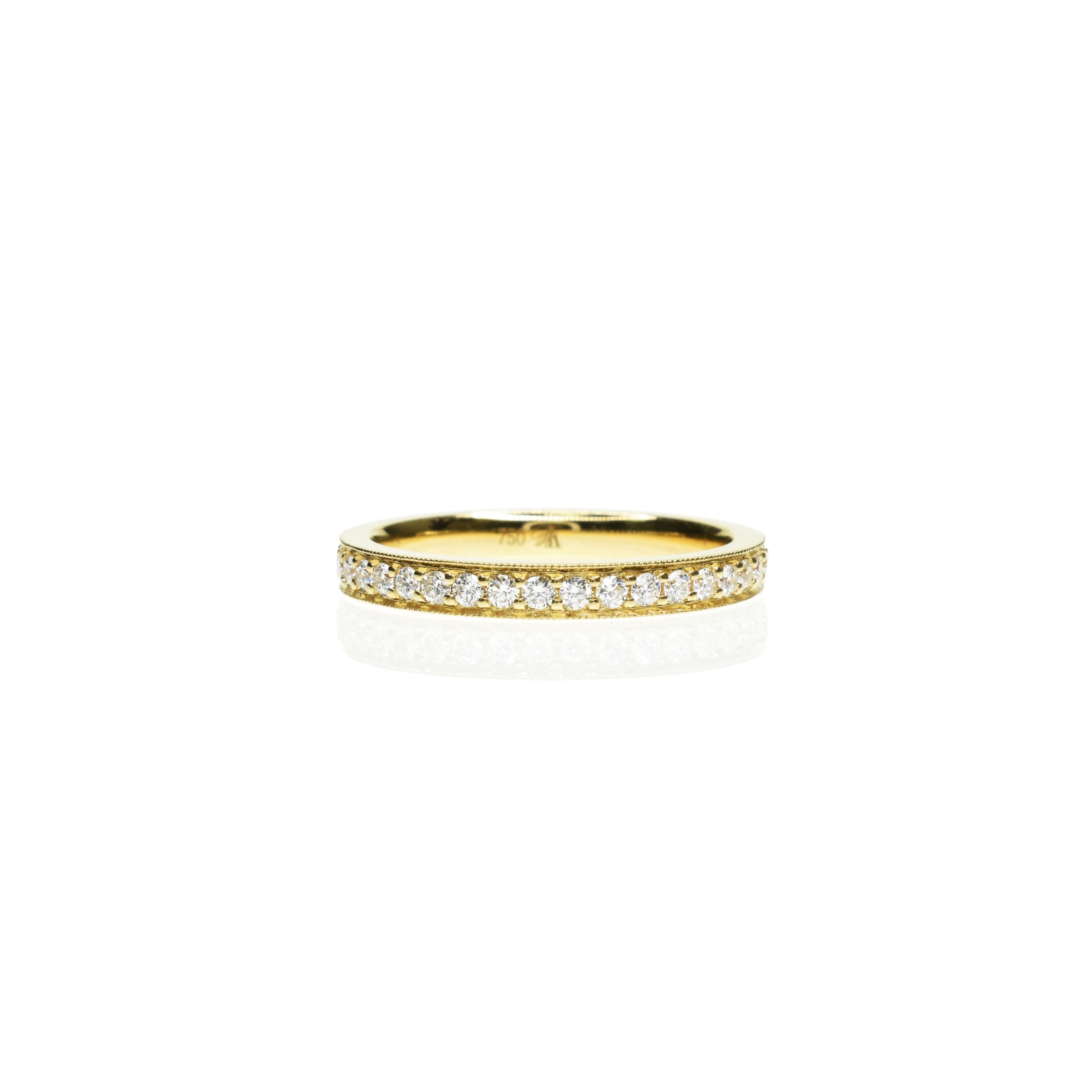 Pave Set Eternity Band with Miligrain detail