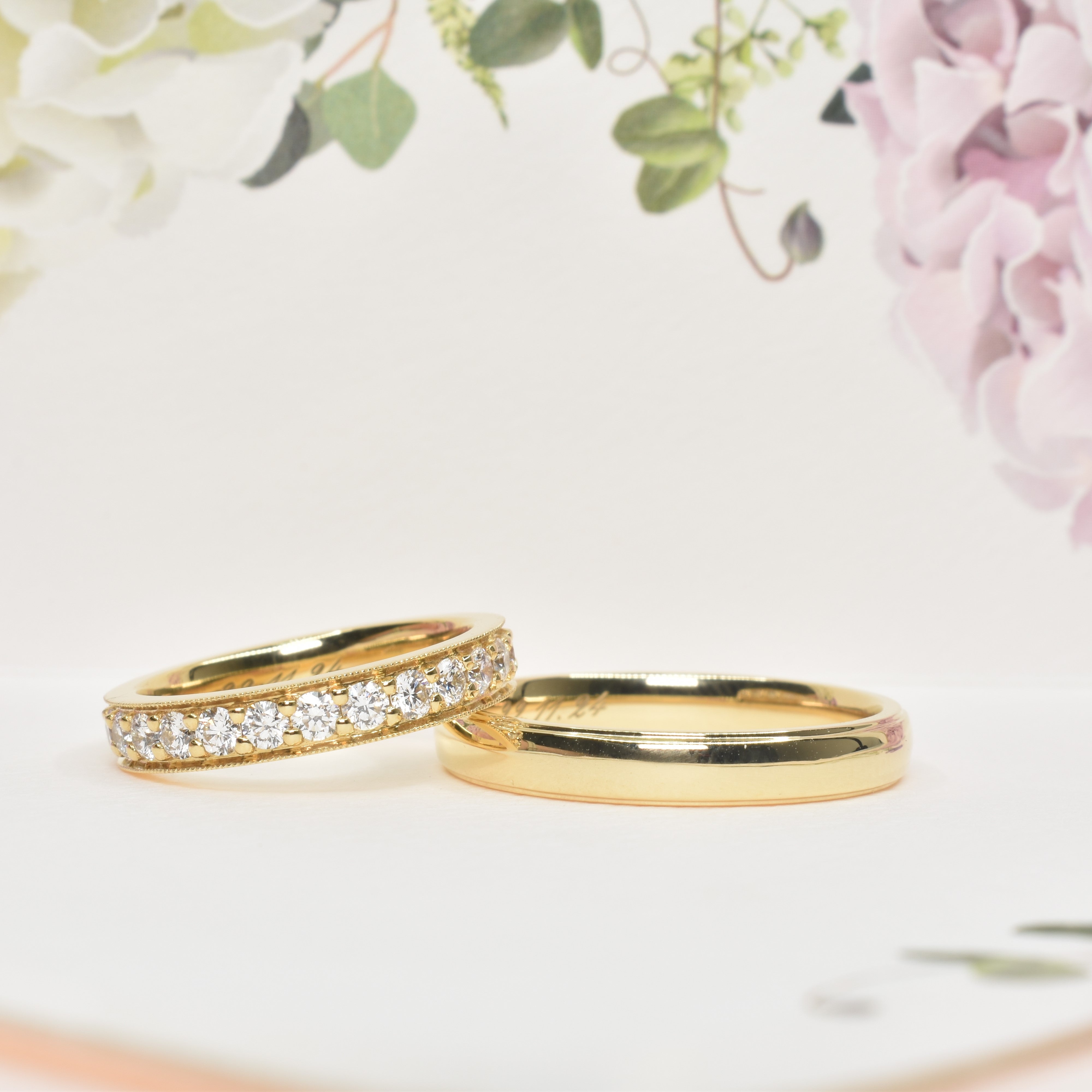Classic Mens Band with Step Edges 3.5mm Wide