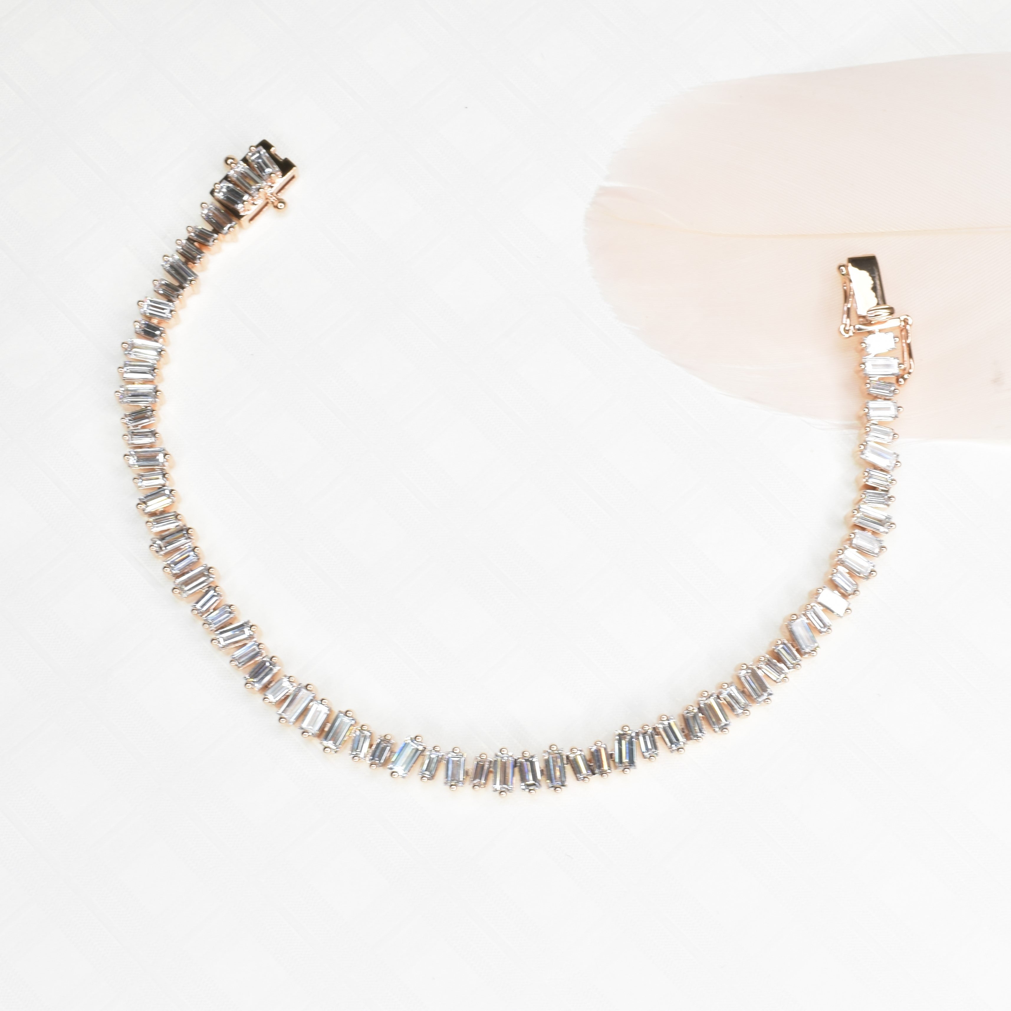 Lab Grown Diamond Bracelet with Baguette Diamonds