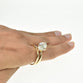Lab Grown Diamond Ring with 4ct Marquise Diamond on a Coiled Band