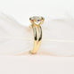 Lab Grown Diamond Ring with 4ct Marquise Diamond on a Coiled Band