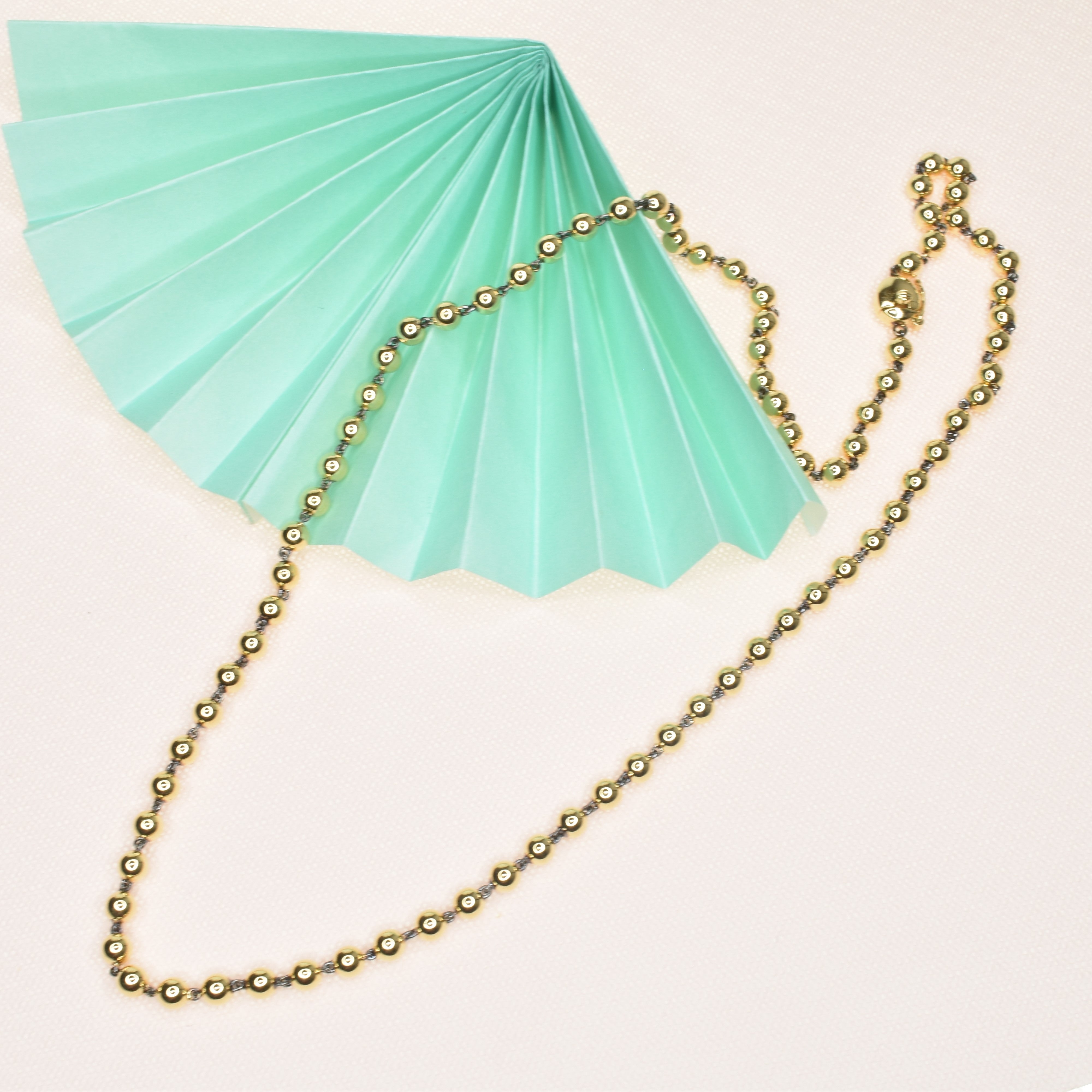 Handmade Gold Ball Necklace