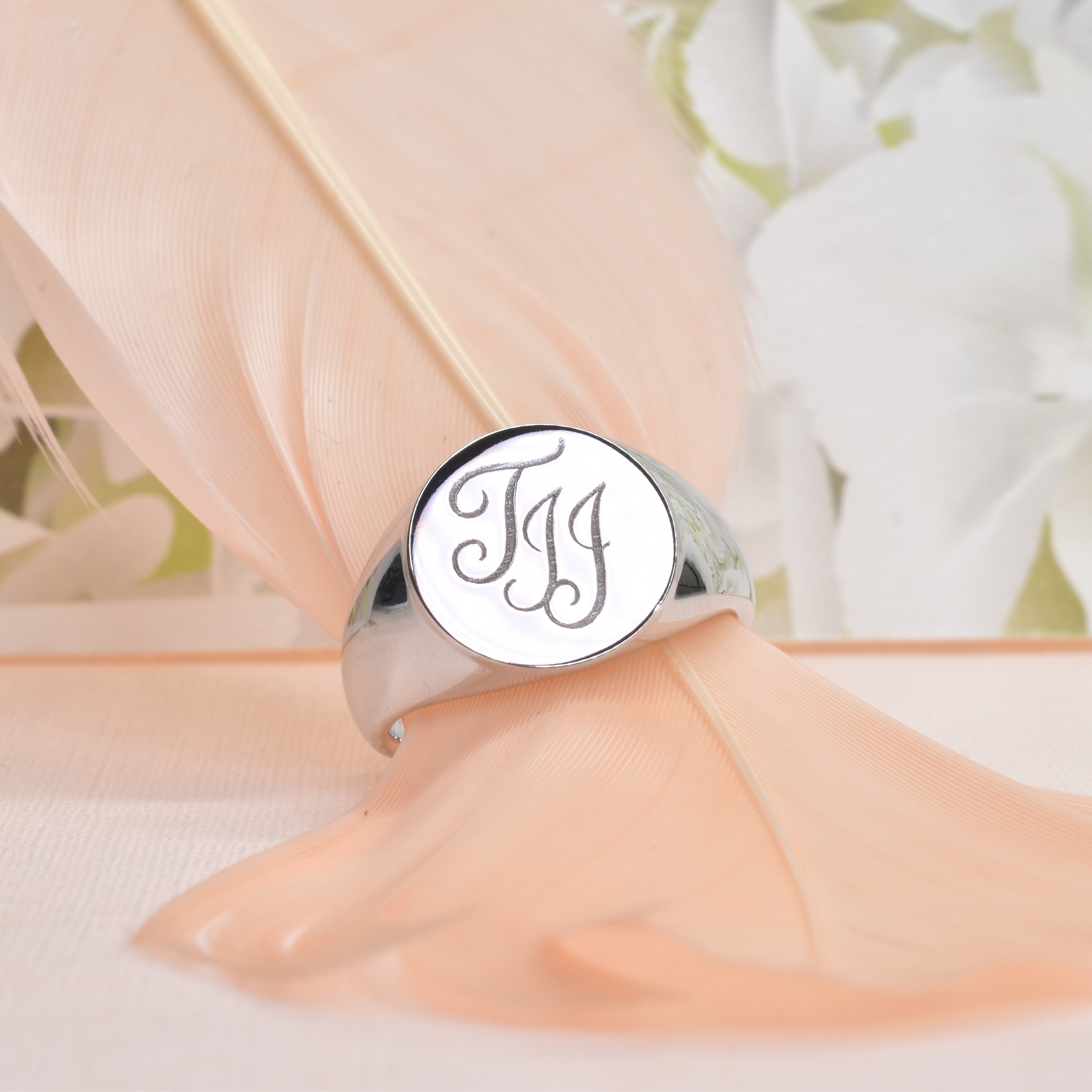Men's Signet Ring with Initials