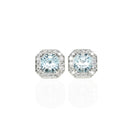 Asscher Cut Aquamarine Earrings