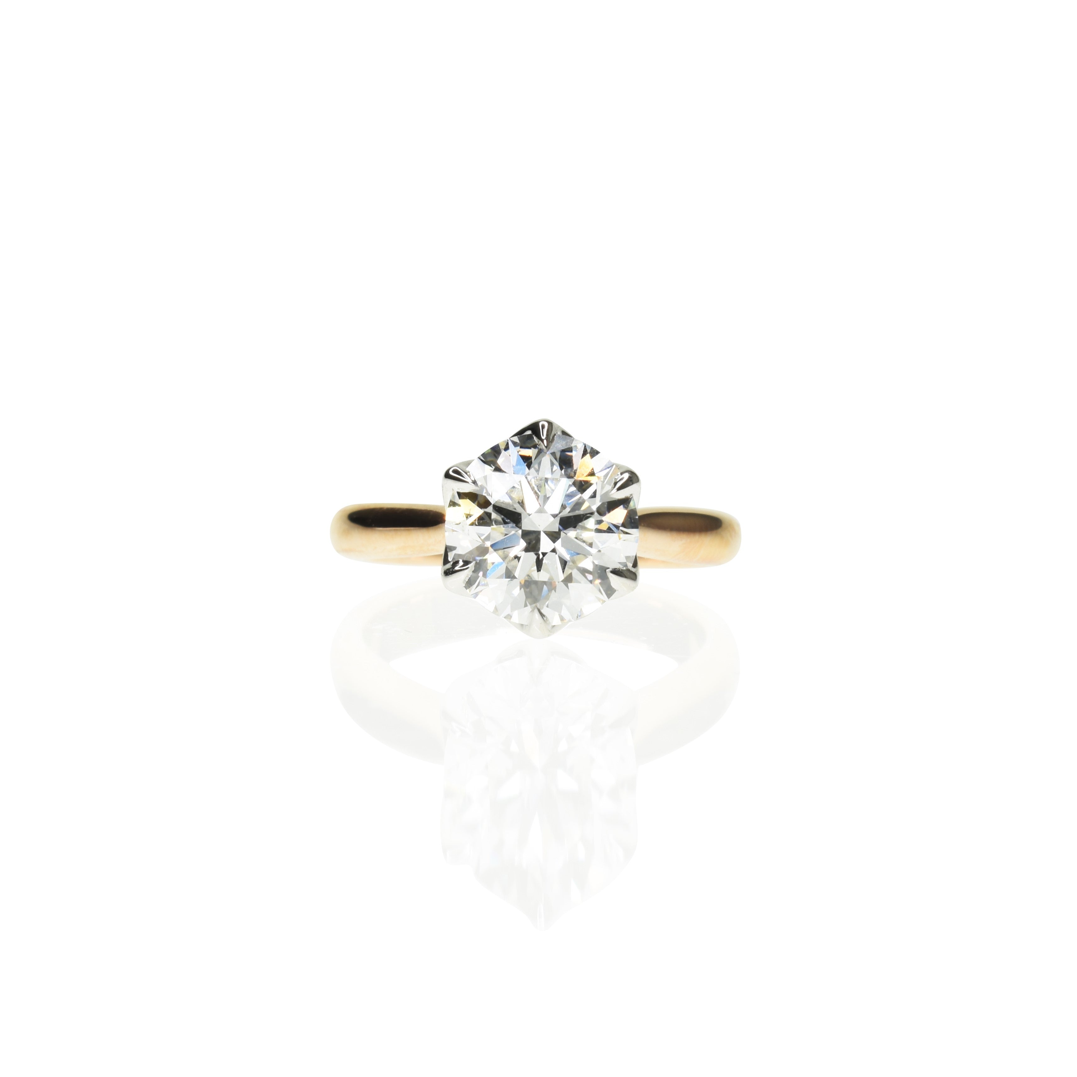 2ct Engagement Ring with Floral Basket