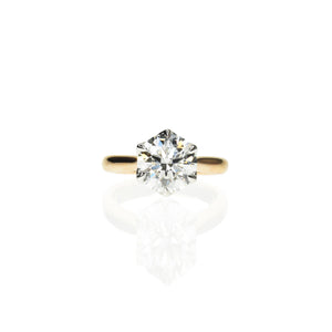 2ct Engagement Ring with Floral Basket
