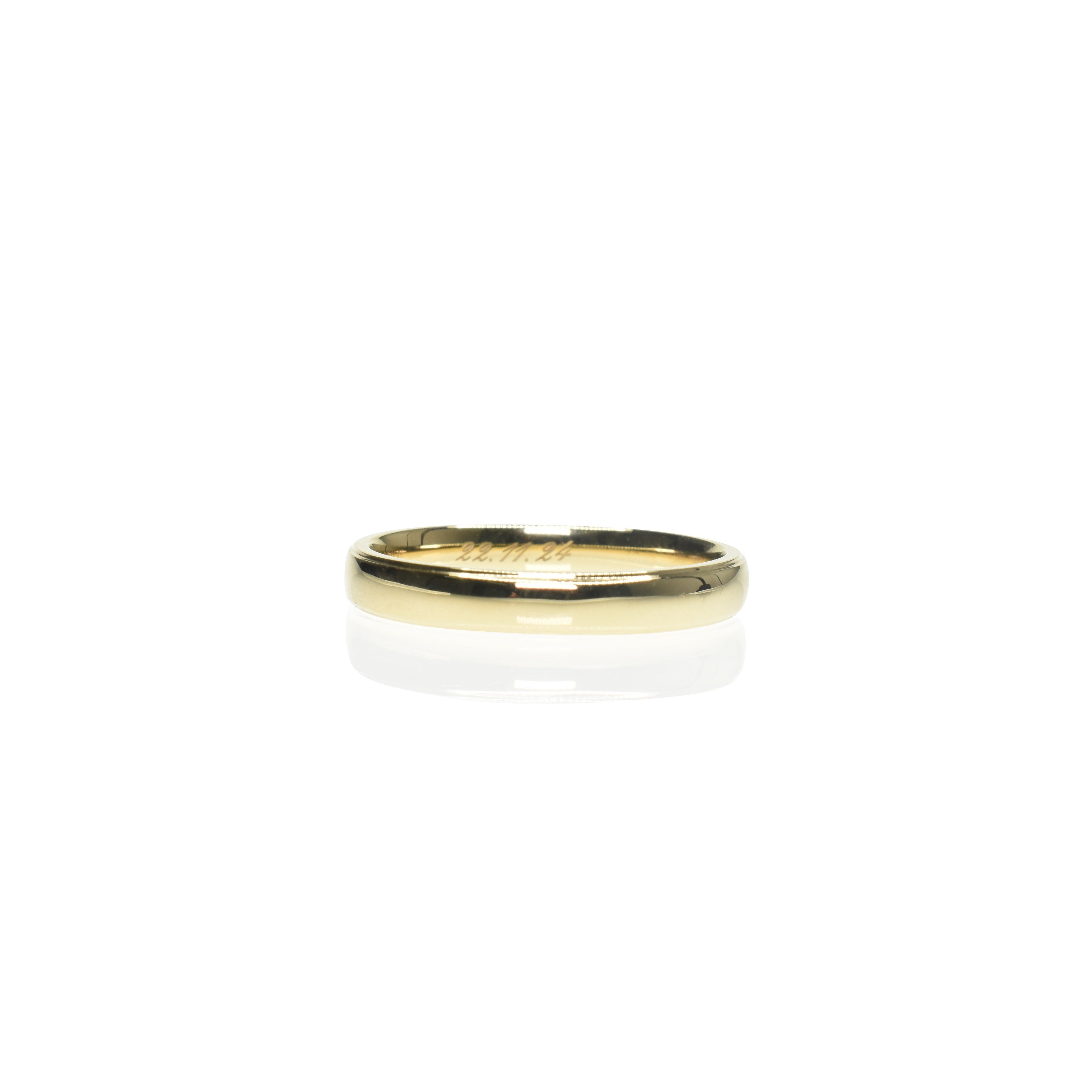 Classic Mens Band with Step Edges 3.5mm Wide