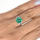 Octagon Shaped Emerald Ring