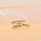 Crossover Ring with Marquise and Round Diamonds