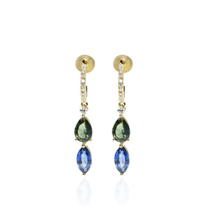 Dangling Sapphire Earrings