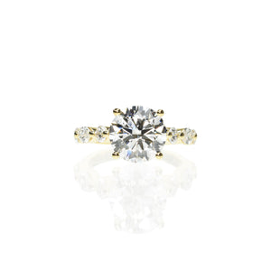 3ct Lab Grown Diamond Ring with marquise and round diamond band