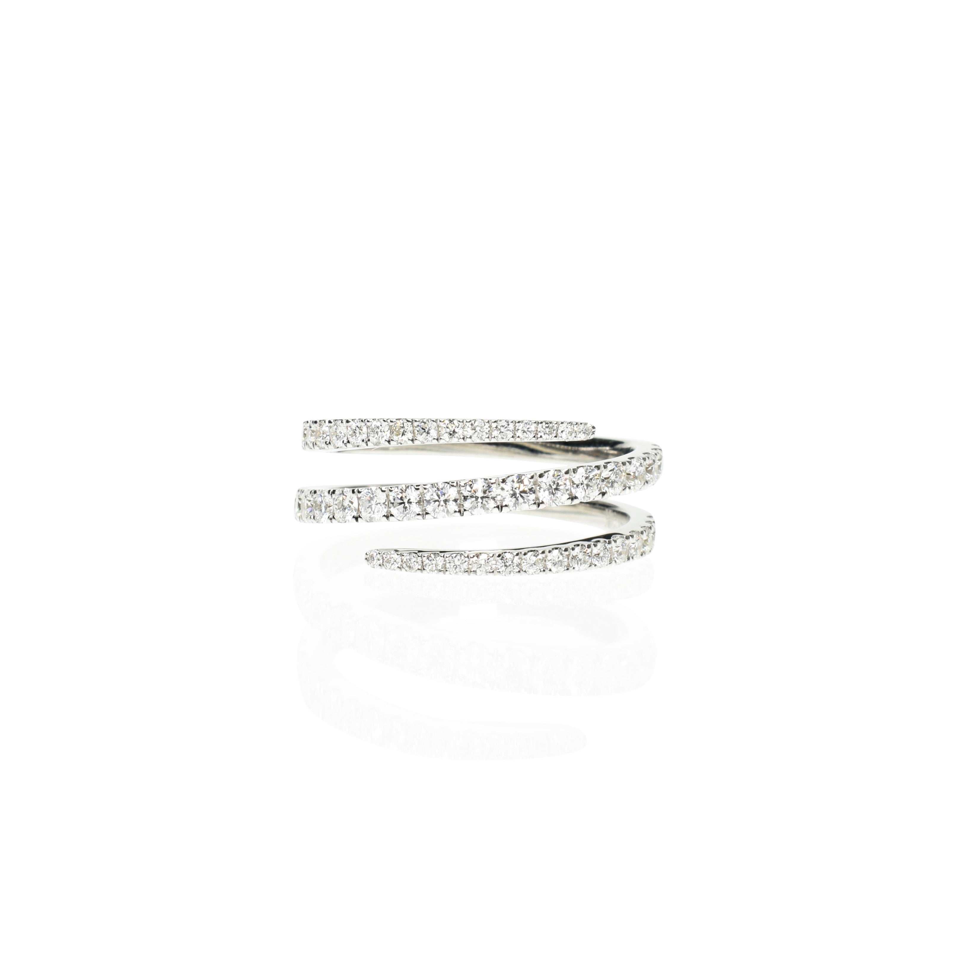 Coiled Diamond Ring