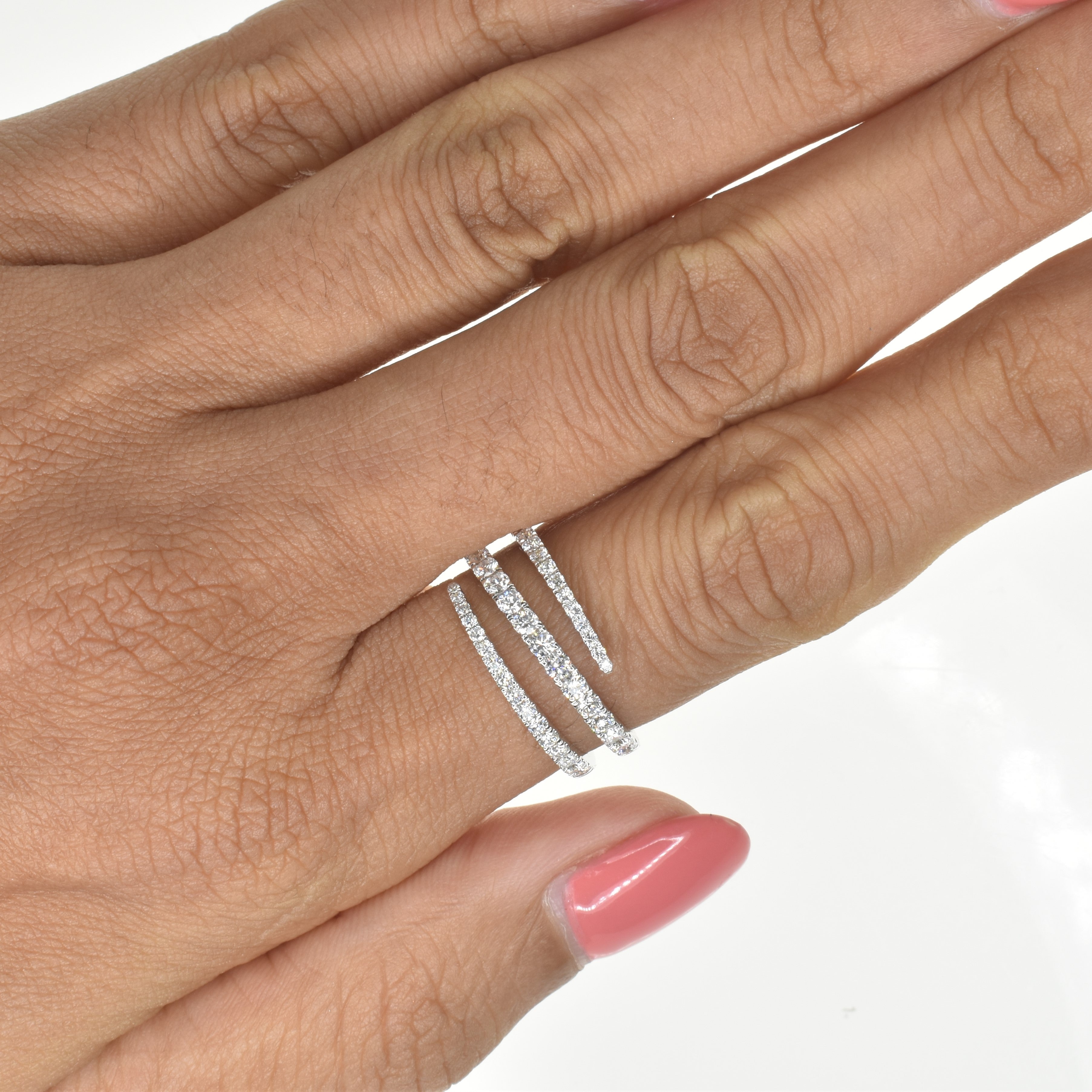 Coiled Diamond Ring