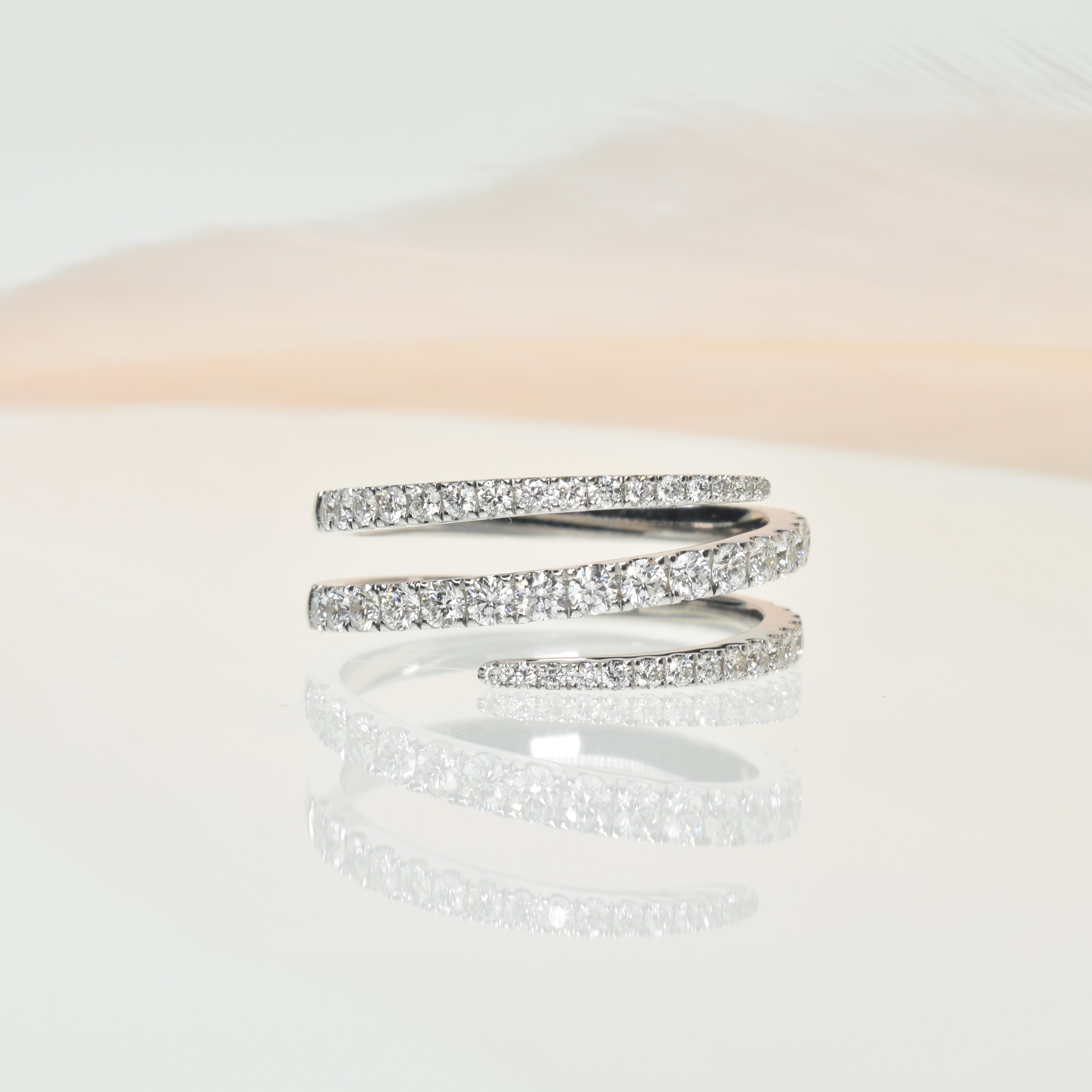 Coiled Diamond Ring