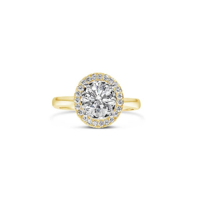 Round Diamond Ring with a Halo