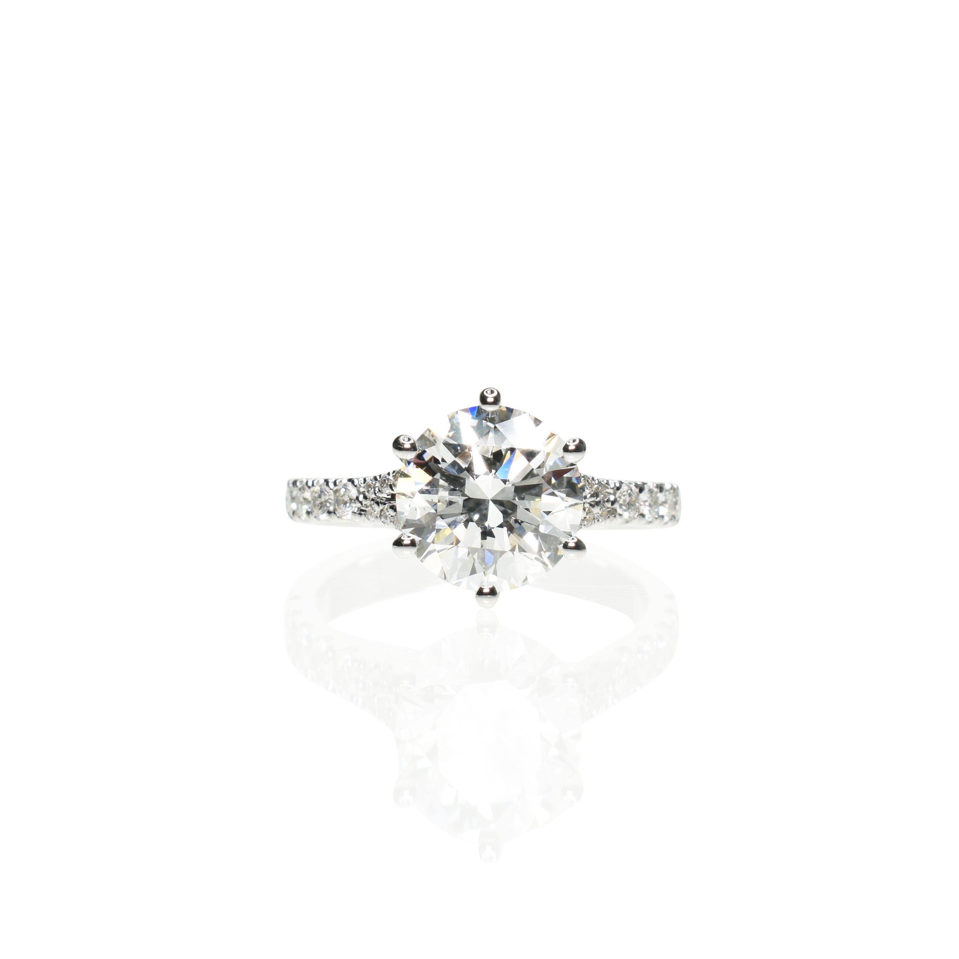 6-prong Set Engagement Ring with Split Shank