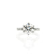 2.50ct Round Lab Grown Diamond Ring with Split Shank Pave Setting