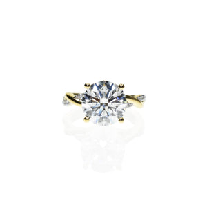 2.5ct Lab Grown Diamond Engagement Ring with Twisted Band